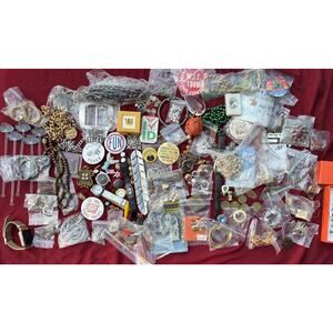 Costume Jewelry Lot  #2 - 4lb (Approx 100 pcs) Necklaces, Earrings, Pins & More